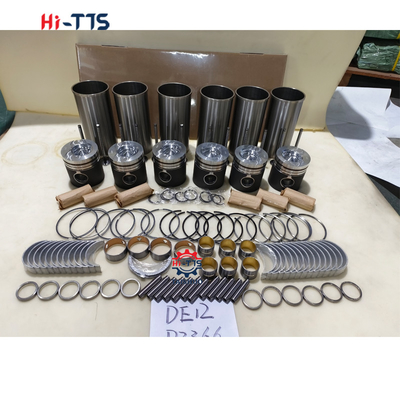 DE12 Nom de la pièce du moteur de l'excavateur Kit de garniture de cylindre complet avec garniture de vannes à piston à anneau