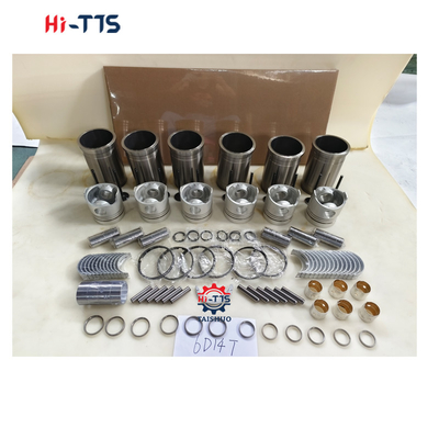 6D14T Kit moteur pour excavatrice E120 E140 E180 Forge, piston, anneau, soupapes, boîtier, boîtier complet
