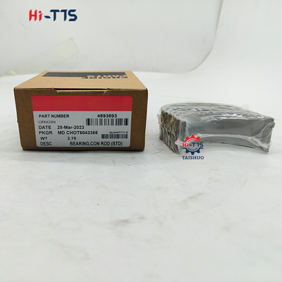 6D107 QSB6.7 ISDE 4893693 Pièces de moteur diesel Acier Excavatrice Coussinet de vilebrequin