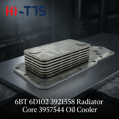 Bon prix Pièces de moteur de haute qualité 3921558 3957544, refroidisseur d'huile pour pièces de rechange de moteur de machines 6BT 6D102 en ligne