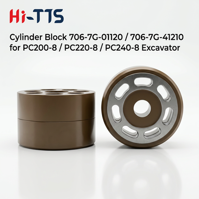 Bon prix Bloc-cylindres de pièces hydrauliques d'excavatrice 706-7G-01120 706-7G-41210 7067G01120 7067G41210 pour excavatrice PC200-8 PC220-8 PC240-8 en ligne
