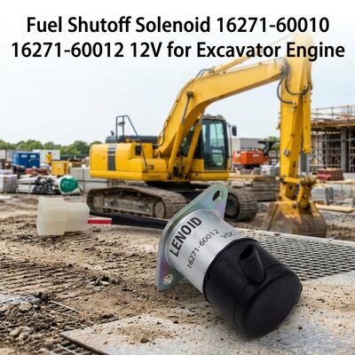 Ventilateur solénoïde de coupure de carburant 12V OE 16271-60010 16271-60012 Pour les excavatrices moteur diesel