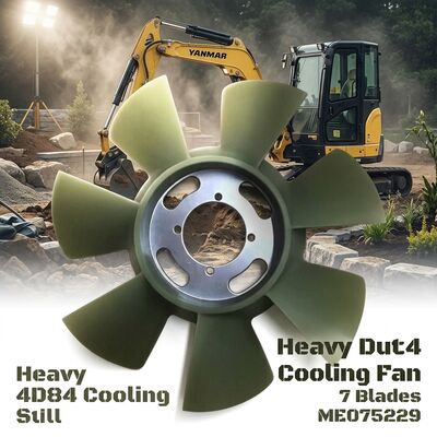 Ventilateur de refroidissement pour mini-pelle robuste à 7 pales et 4 trous ME075229 4D84 Yanmar PC40 PC40-7 Pièces pour la construction et l'aménagement paysager