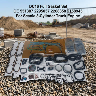 Moteur diesel DC16 à 8 cylindres, ensemble complet de joints OE 551387 2295057 2268358 2158945